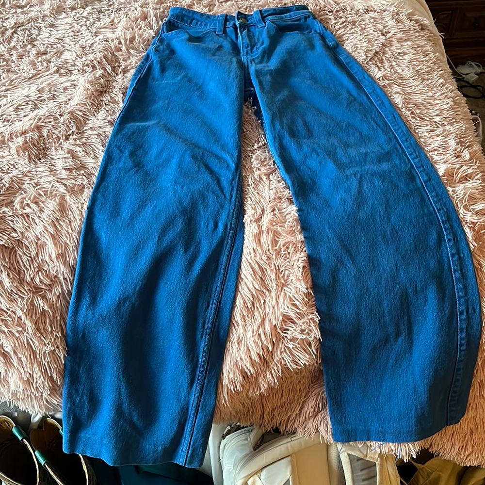 Hollister Blue Wide Leg Jeans